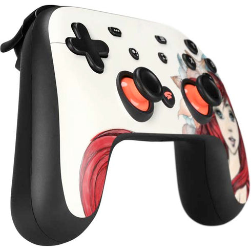 Disney The Little Mermaid Ariel Illustration Google Stadia Controller Skin